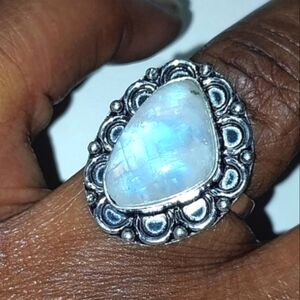 Gorg 925 Sterling Silver Moonstone Ring Sz 7